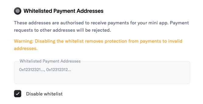 Whitelist an Address